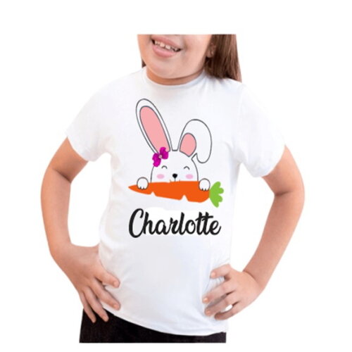 Camiseta Infantil para Meninas Usar Dia de Pascoa