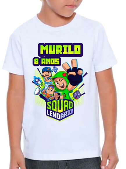 Camiseta Infantil para Meninos Squad Lendario