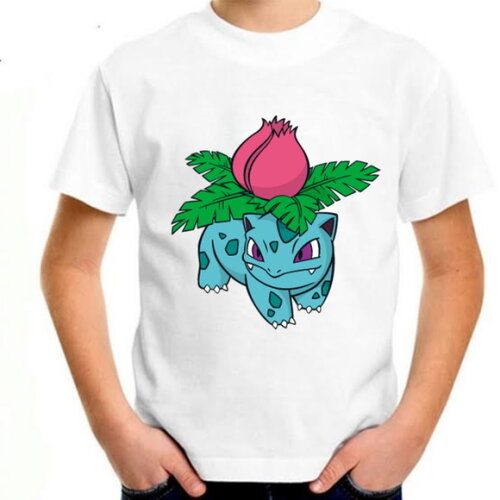 Camiseta Infantil Pokemon Bulbasaur Evoluido