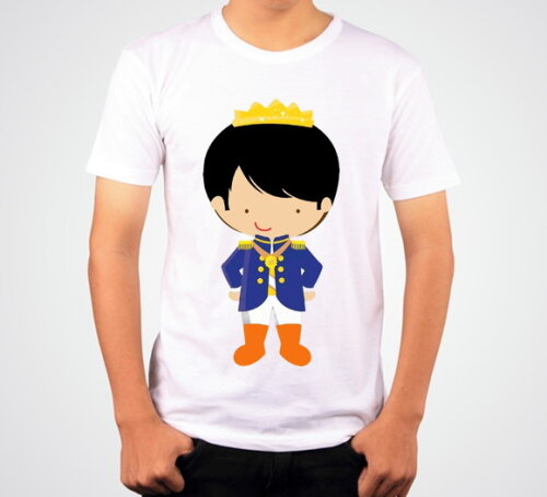 Camiseta Infantil Príncipe Colocamos Nome E Idade