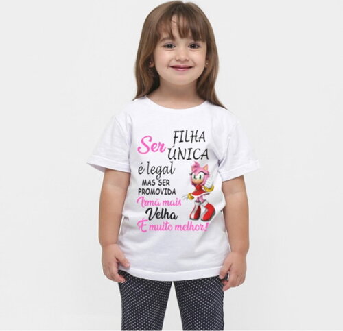 Camiseta Infantil Promovida Irmã Mais Velha Promoção
