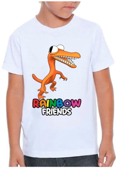 Camiseta Infantil Rainbow Friends Promoção
