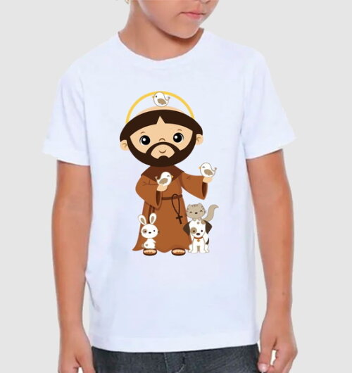 Camiseta Infantil Religião São Francisco de Assis