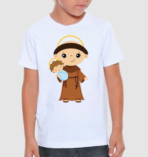 Camiseta Infantil Religião Santo Antonio