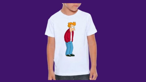 Camiseta Infantil Retrô Desenho Futurama