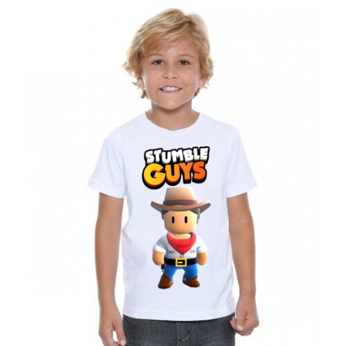 Camiseta Infantil Stumble Guys Cowboy