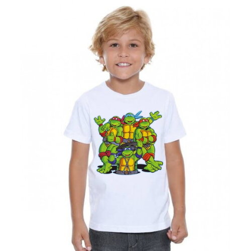 Camiseta Infantil Tartaruga Ninja Promoçao Excelente Tecido