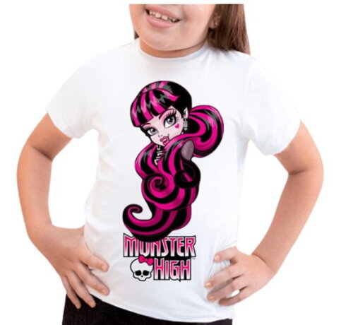 Camiseta Infantil Tema Monster High