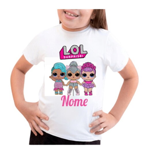 Camiseta Lol Surprise para Meninas com Nome