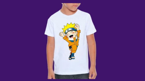 Camiseta para Aniversario Infantil Naruto