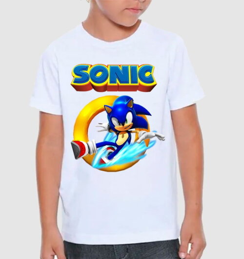 Camiseta para Aniversario Tema Sonic