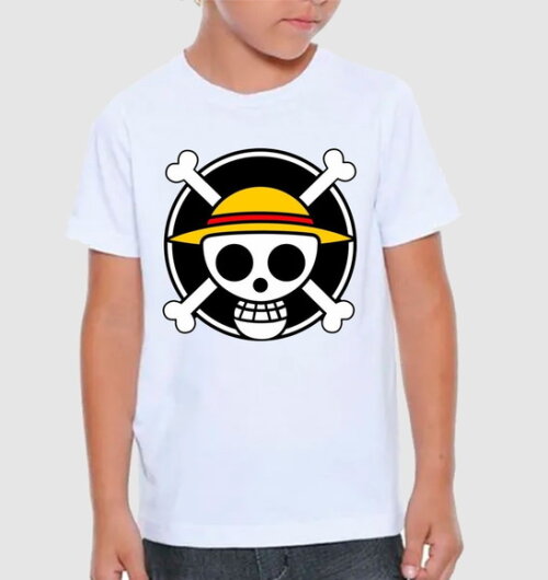 Camiseta para Criança Tema One Peace Caveira
