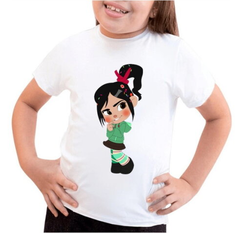 Camiseta para Meninas Infantil Tema Vanellope