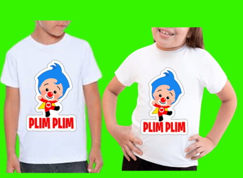 Camiseta para Menino ou Menina Palhaço Plim Plim