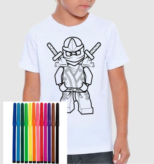Camiseta para Pintar de Lego