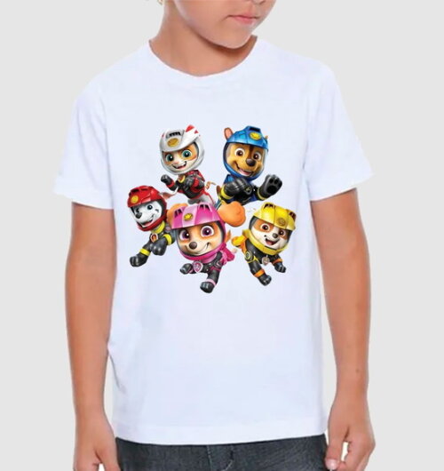 Camiseta Patrulha Canina Inserimos Nome da Criança