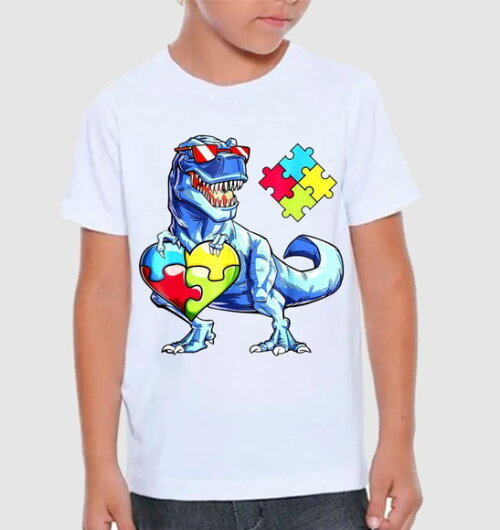 Camiseta Personalizada Dinossauro Autismo