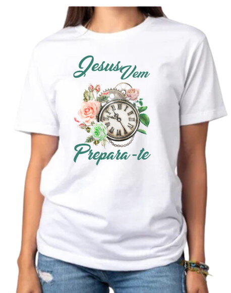Camiseta Personalizada Jesus Vem Prepara-te