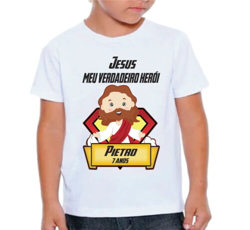 Camiseta Personalizada para Aniversario Jesus Meu Verdadeiro