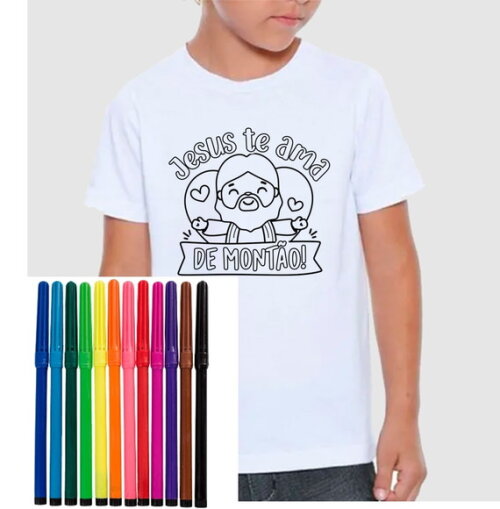 Camiseta Personalizada para Colorir Brindes