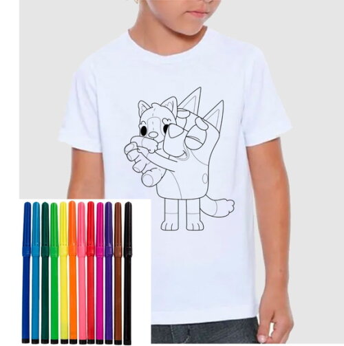 Camiseta Personalizada para Colorir Use a Imaginaçao