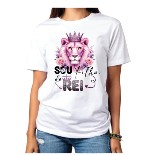 Camiseta Sou Filha do Rei Mulher Virtuosa Evangélica