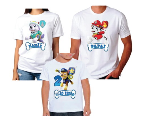 Camiseta Unicornio Pai Mae e Filho