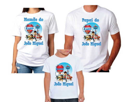 Camisetas Carros Pai Mae Filho