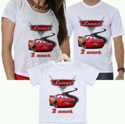 Camisetas Carros Pai Mae Filho