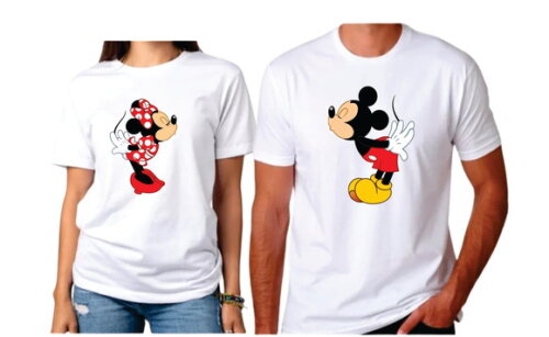 Camisetas Dia dos Namorados Casal Mickey e Minnie