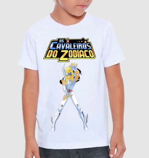 Camisetas Infantil Cavaleiros dos Zodiacos