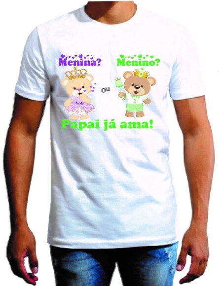 Cha Revelação Camiseta Para Papai