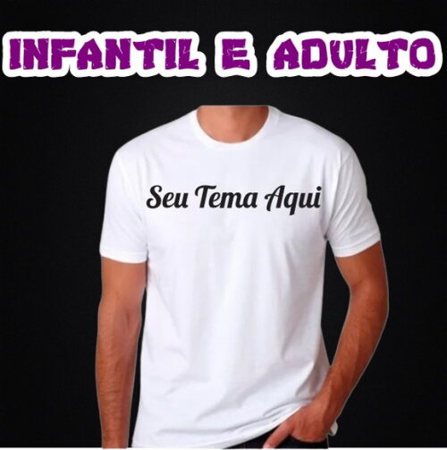 Kit 15camiseta Brancas Personalizadas Estampa Somente Frente