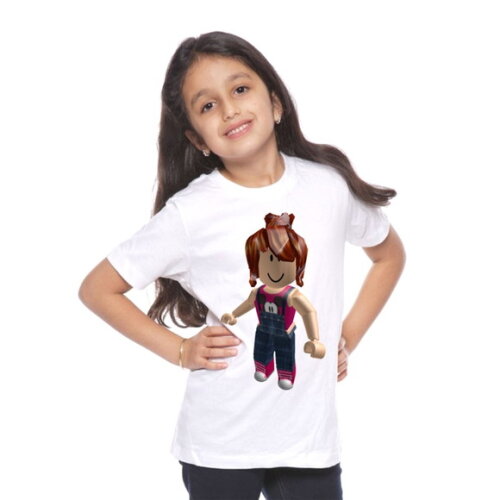 Kit 2 Camiseta Infantil Roblox para Meninas