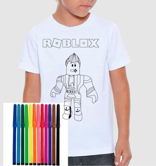 Kit 2 Camisa para Colorir Roblox