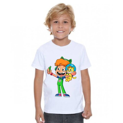 Kit 3 Camiseta Infantil Gato Galactico