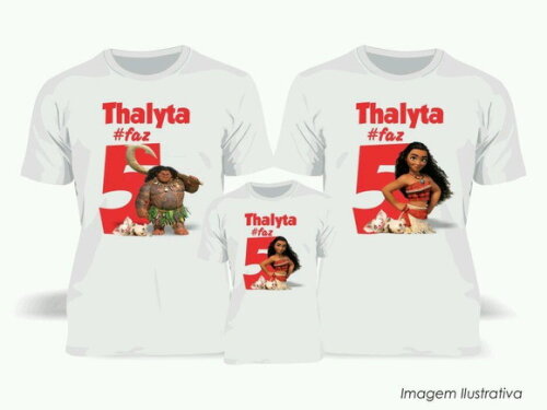Kit 3 Camiseta Maui Moana