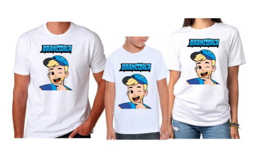 Kit 3 Camisetas Tema Brancoala