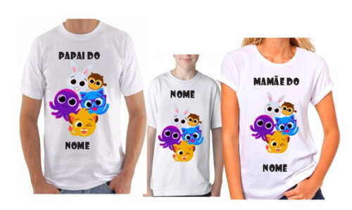 Kit 4 Camisetas Personalizada Bolofofo Promoção