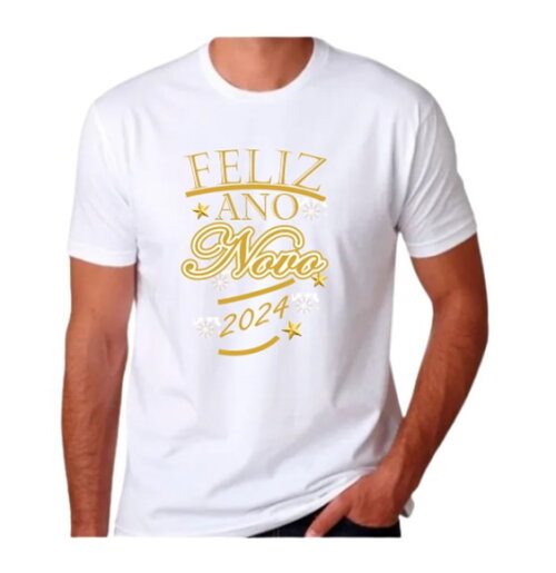 Kit 6 Camiseta Feliz Ano Novo