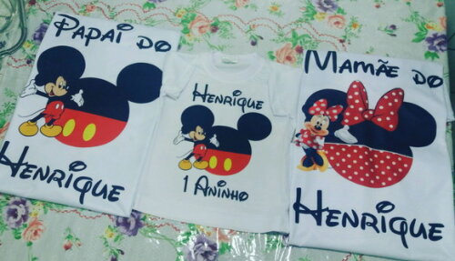 Kit 6 Camiseta Mickey