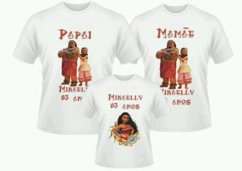 Kit Camiseta Moana e Maui