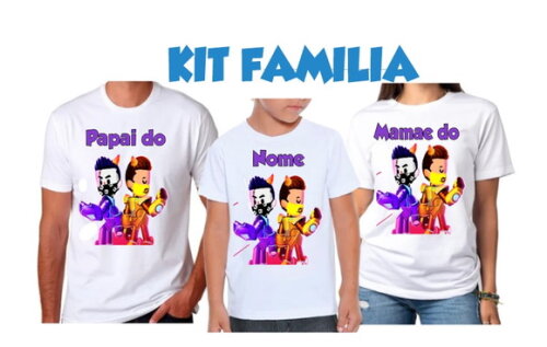 Kit Camiseta para Familia Pk Xd