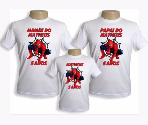 Kit Camisetas Homem Aranha