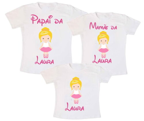 KIT CAMISETAS PERSONALIZADA BAILARINA