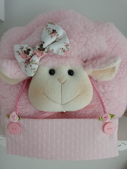 Porta Maternidade Ovelha Rosa