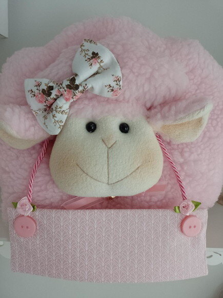 Porta Maternidade Ovelha Rosa