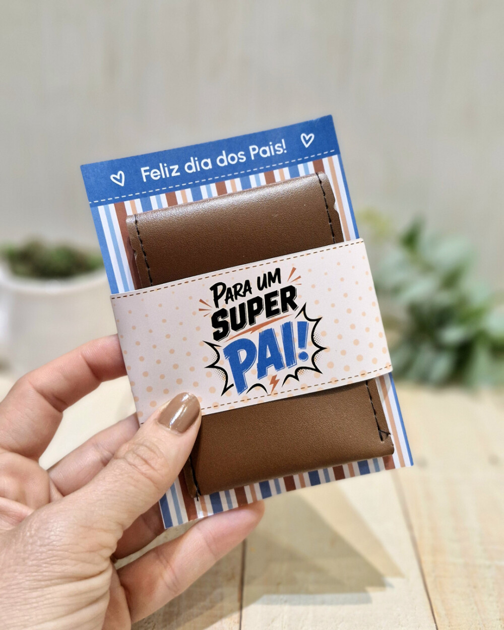 Porta Cartão Dia dos Pais Personalizado