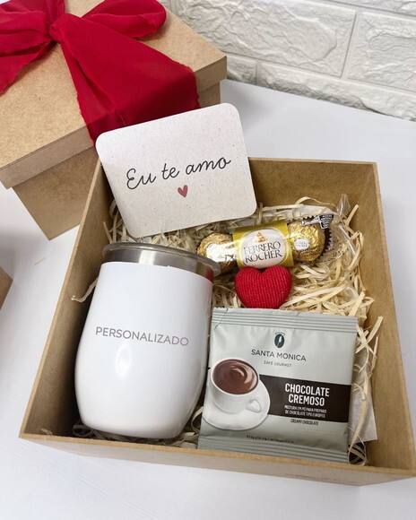 Kit Presente Amor Copo Térmico Personalizado