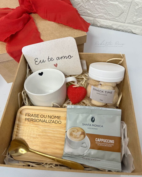 Kit Presente Amor Xícara e Pires Personalizado